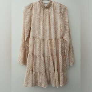 Altar’d State Blush Snakeskin Flowy Dress Size Medium